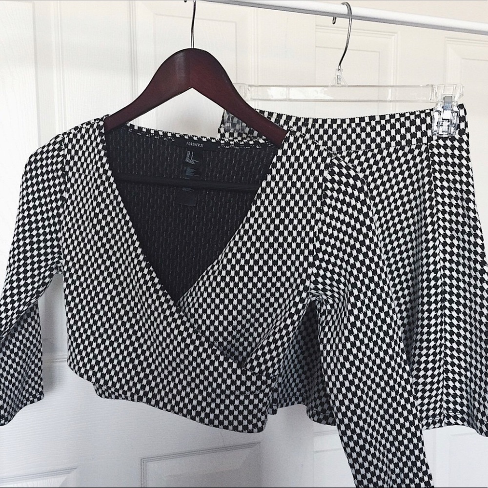 Two Piece Crop-Top Skirt Set